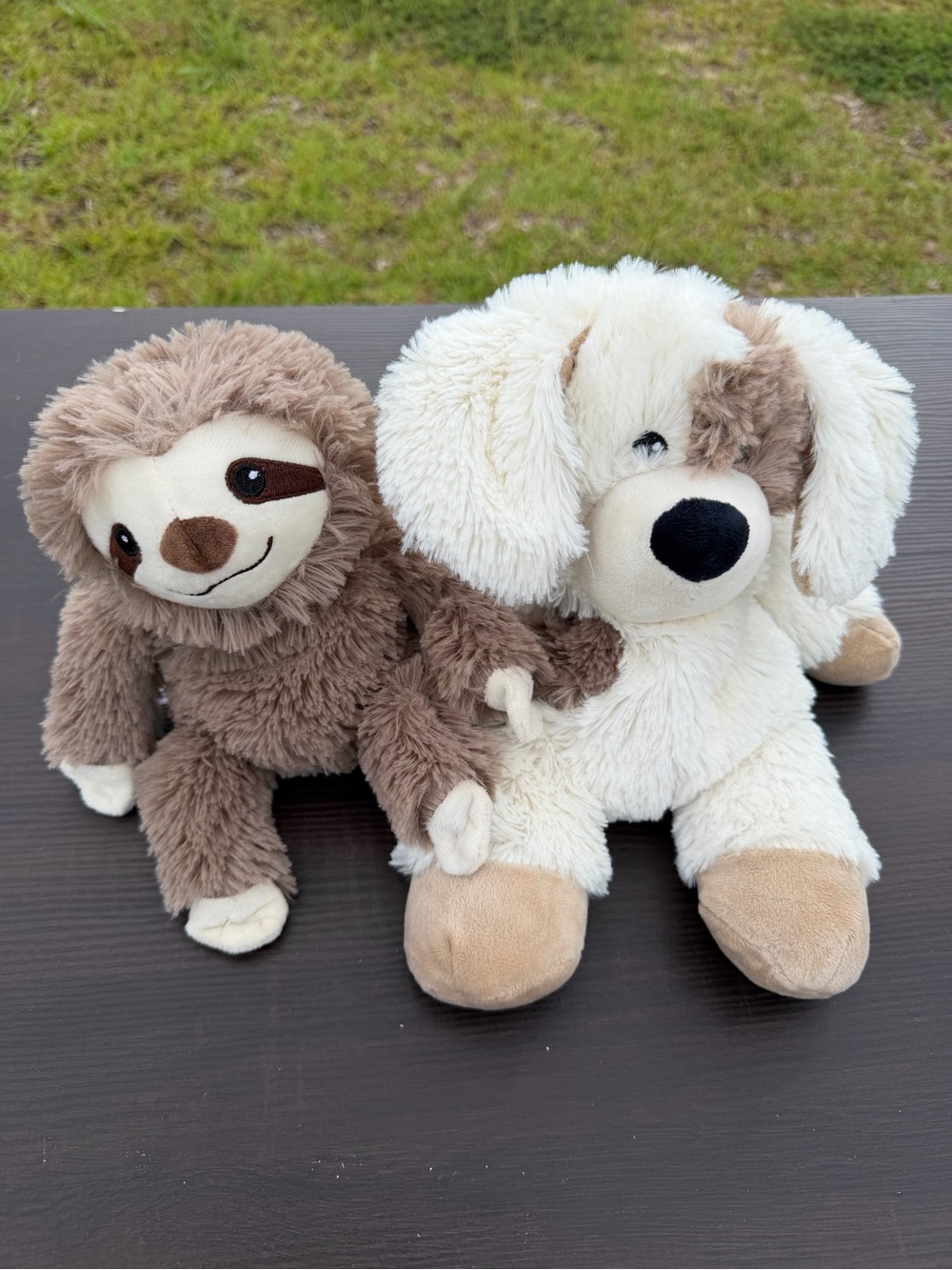 Warmies Plush Animals— Brown Sloth & Cream Puppy